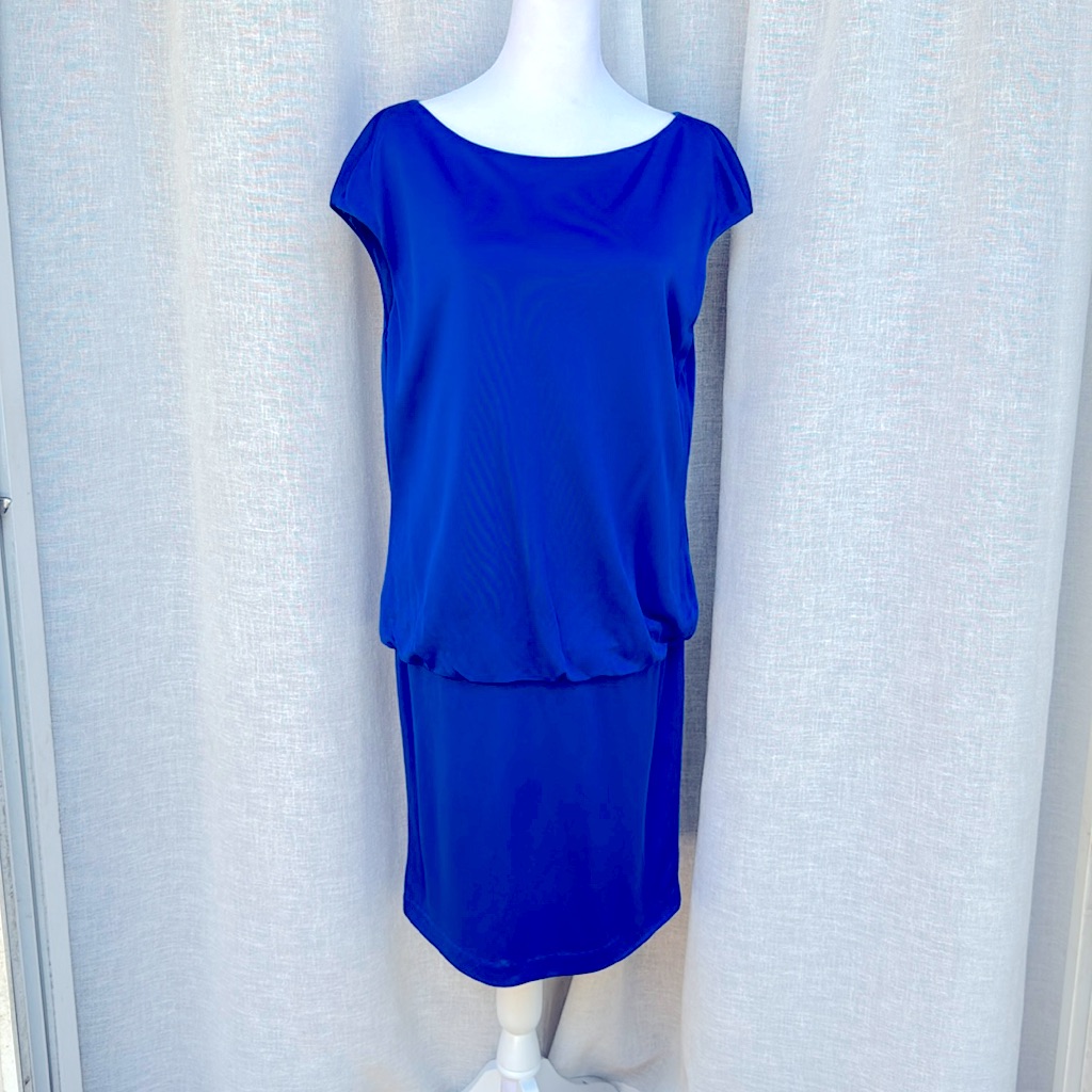 Ralph Lauren Black Label Blue Short Sleeve Dress, Sz 12